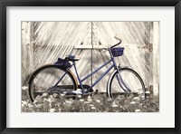 Blue Bike at Barn Fine Art Print