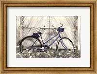 Blue Bike at Barn Fine Art Print