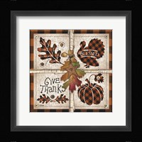 Autumn Four Square Give Thanks Fine Art Print