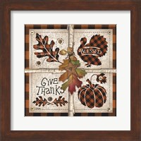 Autumn Four Square Give Thanks Fine Art Print