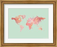Marble World Map Fine Art Print