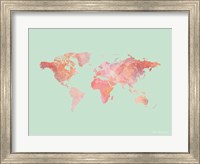 Marble World Map Fine Art Print