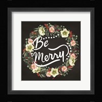 Be Merry Wreath Fine Art Print