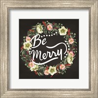 Be Merry Wreath Fine Art Print