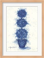 Blue Triple Sphere Topiary Fine Art Print