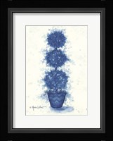 Blue Triple Sphere Topiary Framed Print