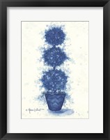 Blue Triple Sphere Topiary Framed Print