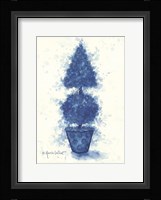 Blue Cone Topiary Framed Print