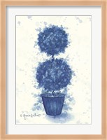 Blue Double Sphere Topiary Fine Art Print