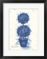 Blue Double Sphere Topiary Fine Art Print