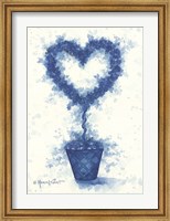 Blue Heart Topiary Fine Art Print