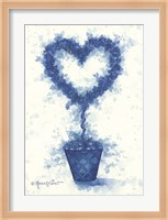 Blue Heart Topiary Fine Art Print