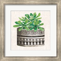 Cactus Mud Cloth Vase II Fine Art Print