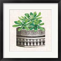 Cactus Mud Cloth Vase II Fine Art Print