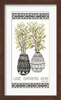 Love Gathers Here Mud Cloth Vase Fine Art Print