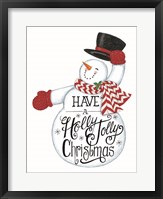 Have a Holly Jolly Christmas Snowman Fine Art Print