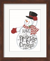 Have a Holly Jolly Christmas Snowman Fine Art Print