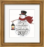 Holidays Bright Snowman Fine Art Print