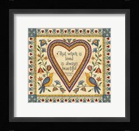 That Which is Loved is Always Beautiful Sampler Fine Art Print