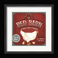 Red Barn Poultry Farm Fine Art Print