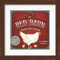 Red Barn Poultry Farm Fine Art Print