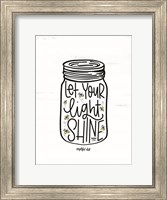 Let Your Light Shine Jar Fine Art Print