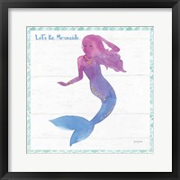 Mermaid Friends III Lets Be Framed Print