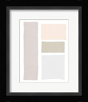 Painted Weaving III Neutral on White Framed Print