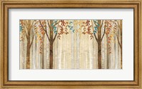 Down to the Woods Autumn Teal Crop Fine Art Print