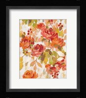 Red and Orange Brocade II Framed Print