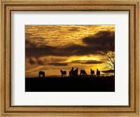 Horses at Sunset Fine Art Print