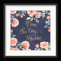 Blooming Delight IV Blue Framed Print