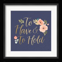 Blooming Delight VII Blue Framed Print