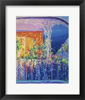 New Orleans Balcony With Flowers Framed Print