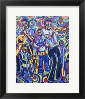 New Orleans Street Jazz Music Framed Print