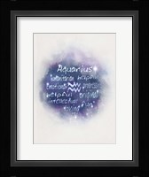Starlight Astology Aquarius Framed Print