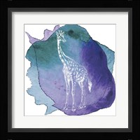 Color Spot Safari Animals Giraffe Framed Print