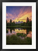Last Rays Over The Grand Tetons Fine Art Print