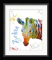 Colorful Safari Animals A Framed Print