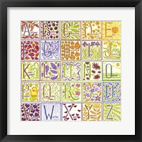 Alphabet Collage 1 Framed Print
