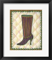 Boots Striped With Paisley Framed Print