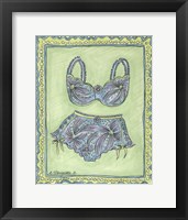 Lingerie Blue Bra Panties Fine Art Print