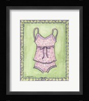 Lingerie Pink Cami Set Framed Print