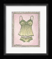 Lingerie Yellow Cami Set Framed Print