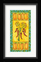 Peppers with Multi Red Framed Print