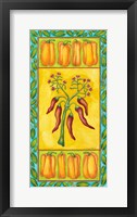 Peppers with Multi Red Framed Print