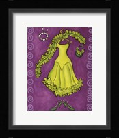 Paris Gowns Lime Green Ruffled Fine Art Print
