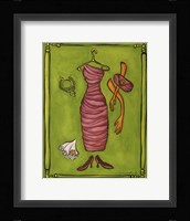 Paris Gowns Magenta Ruched Ap Fine Art Print