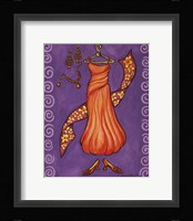 Paris Gowns Orange Chiffon Framed Print