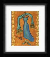 Paris Gowns Turk Blue Framed Print